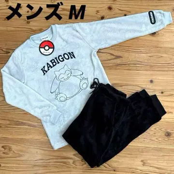 새상품 포켓몬 카비곤 룸웨어 세트 남성용 M 플리스 파자마