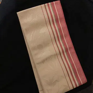 치쿠젠 원조 하카타오리 순수 실크 꽃무늬 반폭 오비