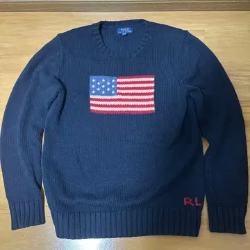 POLO 미국 국기 니트 스웨터