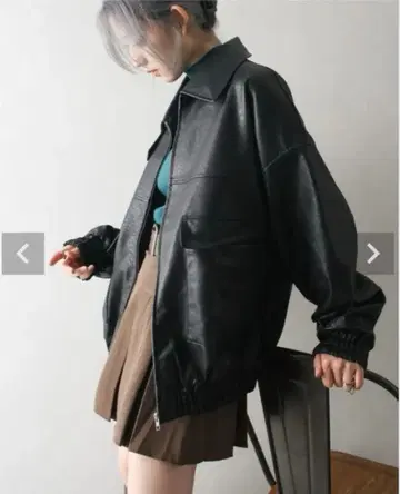 가죽 자켓 블루종 블랙