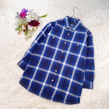 새상품급 [ NANO UNIVERSE ] 체크 긴팔 셔츠 (S)