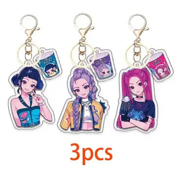 K-POP 걸즈 데몬 헌터즈 아크릴 키링 3종 세트