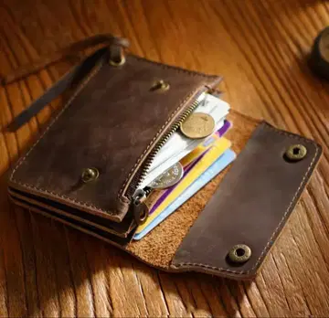 미니 지갑 천연 가죽