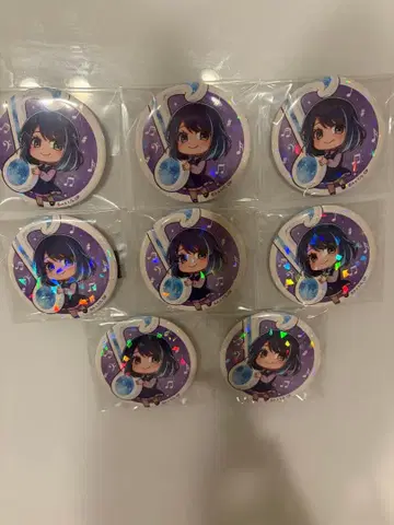 최애의 아이 필름 오케스트라 홀로그램 캔뱃지 쿠로카와 아카네 8개 세트