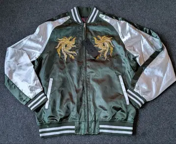 [택 포함] 일심여경 스카잔 봉황 자수 XL 사이즈 다크 그린