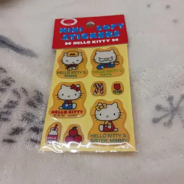 헬로키티 미니 소프트 스티커 헬로키티 씰 헤이세이 레트로 레어 씰