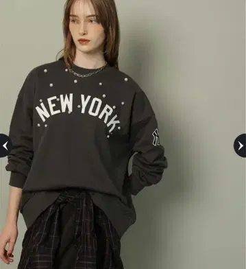 CADUNE 펄 맨투맨 차콜 그레이