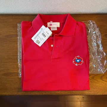 미야쿠미야쿠 피케 셔츠 빨간색 L 사이즈 간사이 만박 공식 굿즈