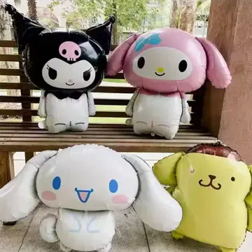 산리오 벌룬 대형 풍선 4개 세트 생일 파티