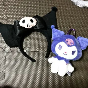 쿠로미 머리띠 쿠로미 봉제 인형 파우치 세트