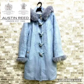 새상품급 AUSTIN REED 라이트 블루 롱 코트 38 폭스