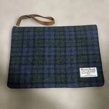 Harris Tweed 체크 무늬 클러치백