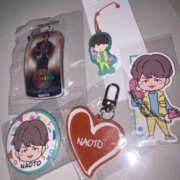 NAOTO 라메 네임 키링 러버 키링 스티커