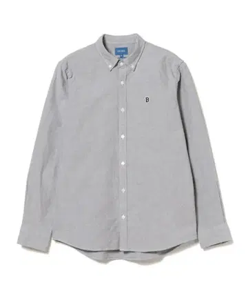 BEAMS 스트레치 옥스퍼드 원포인트 버튼다운 셔츠 L