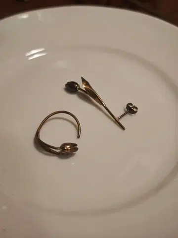 ayano otubo 튤립 귀걸이 반지 세트