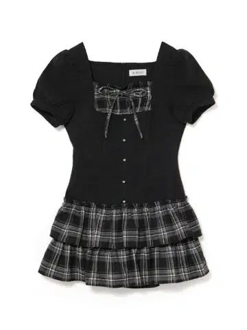 BUBBLES 리본 데님 원피스