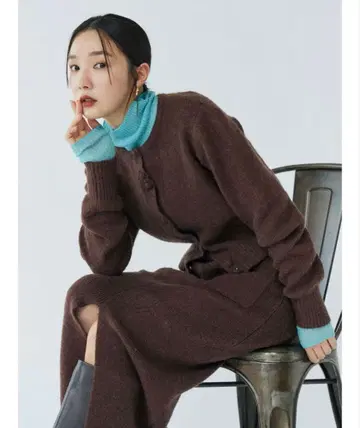 가디건 니트 셋업