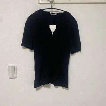 택 포함 AKANE UTSUNOMIYA 블랙 반팔 상의 사이즈 36