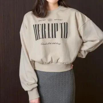 Her lip to Cherish 오버사이즈 스웨트셔츠