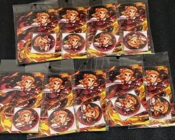 귀멸의 칼날 전집중전 무한열차편 엽서&캔뱃지 세트 렌고쿠 쿄쥬로