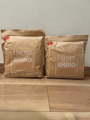 Hanes SHIRO 화이트 T 반팔 M L 2장 미개봉 새상품