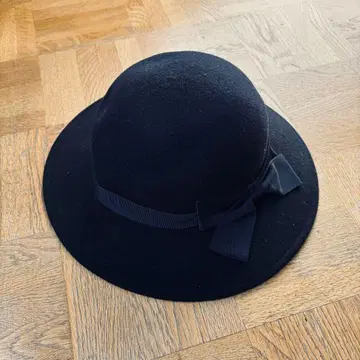 OI5 CHIYODA CHAPEAUX 펠트 햇 네이비 리본 모자