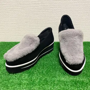 새상품급 OCEANICA 스웨이드 가죽 퍼 로퍼 일본제