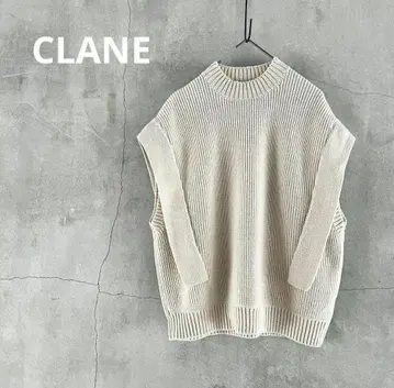[ 새상품급 ] CLANE 클라네 스퀘어 슬리브 니트 베스트