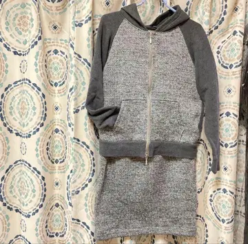 B7 베이세츠 상하의 셋업 집업 후드티 미니 스커트 속기모