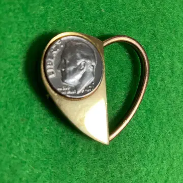 코인 키링 하트형 10센트 다임 프랭클린 루즈벨트