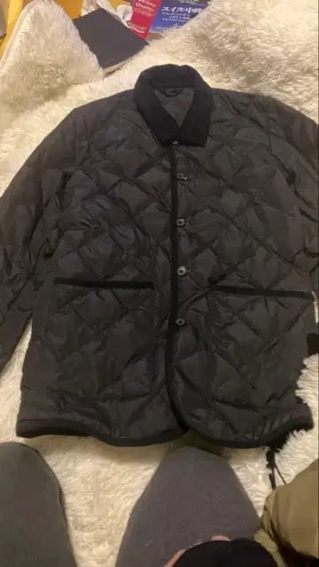 블랙 퀼팅 자켓