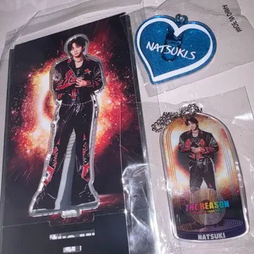 사와모토 나츠키 아크릴 스탠드 클리어 참 라메 네임 키링