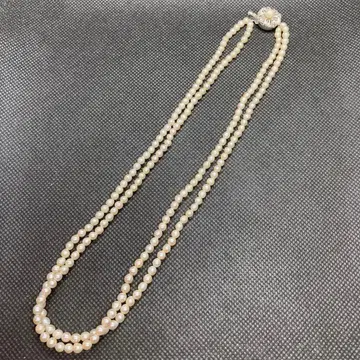 즉시 결제 SILVER 실버 2연 펄 목걸이