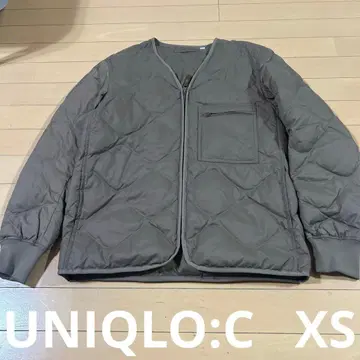 시착만 한 상품 유니클로 C 남성용 XSV 넥 다운 자켓 브라운