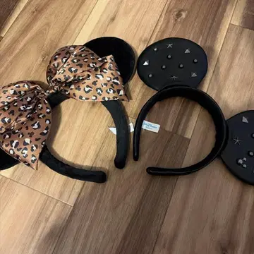 미니 마우스 귀 머리띠 레오파드 무늬