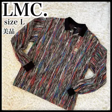 LMC 멀티 컬러 니트 스웨터 남성용 빅 사이즈 L 멋스러운