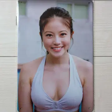 양철 간판 미녀