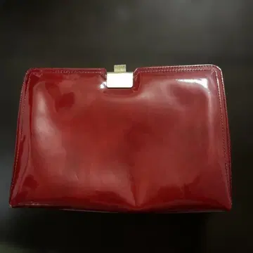 빨간색 핸드백 광택 빈티지 쇼와 레트로