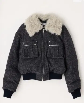 lagua gem tweed like boa 보아 블루종 다운