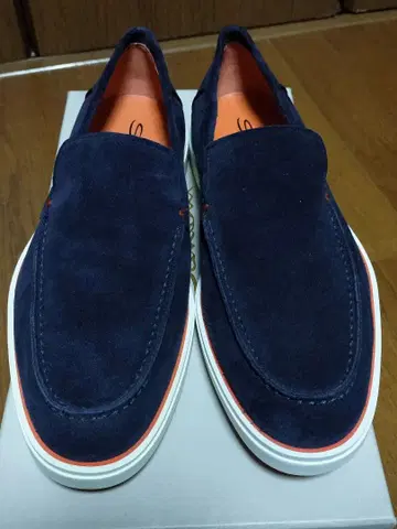[새상품] 산토니 Santoni 네이비 스웨이드 로퍼 사이즈 6
