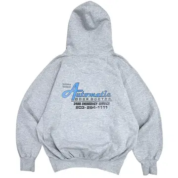 초와이드! 빈티지 후드 맨투맨 자동문 유지보수 기업 헤더 그레이 L