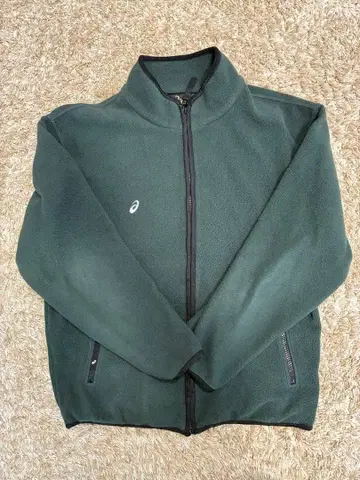 아식스 플리스 자켓 다크 그린