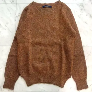 레리움 모헤어 울 혼방 라메 니트 저널 스탠다드 F 브라운