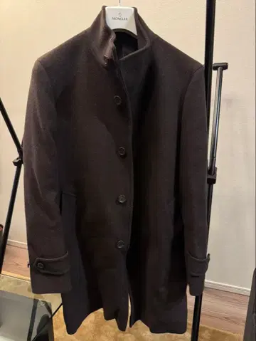 유나이티드 애로우즈 울 나일론 멜톤 스탠드 카라 코트