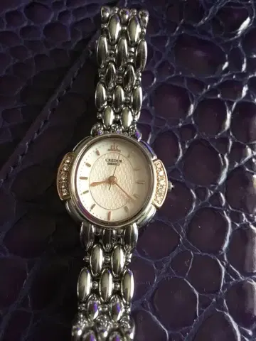 Credor 쿼츠 손목시계 화이트 가동 미품