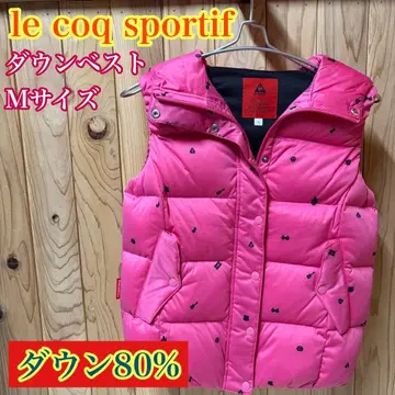 le coq sportif 르꼬끄 후드 부착 다운 베스트 M 사이즈 핑크