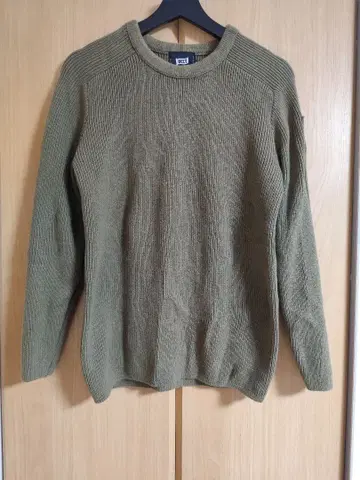 UCCT 올리브 그린 리브 편직 스웨터 M UNCROWD