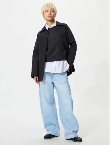 [ 새상품급 ] 유니클로 배기 커브 청바지 26 사이즈