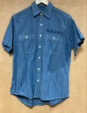 oilco 샴브레이 반팔 셔츠