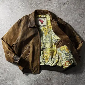 [ 90s ] G-1 A-2 플라이트 가죽 자켓 무스탕 옷깃 보아
